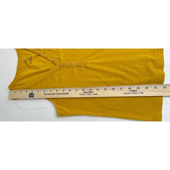 Banana Republic Timeless Tee Tank Top Gold Sleeveless V-Neck Summer Casual XS - Picture 4 of 5
